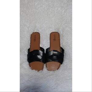 Black Slide Sandals